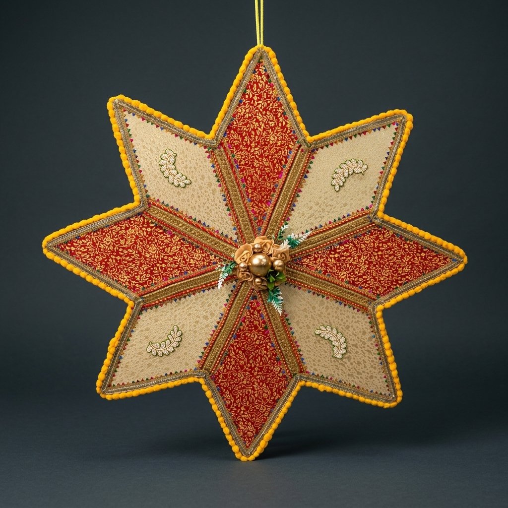 Embroidered Fabric Star Decor