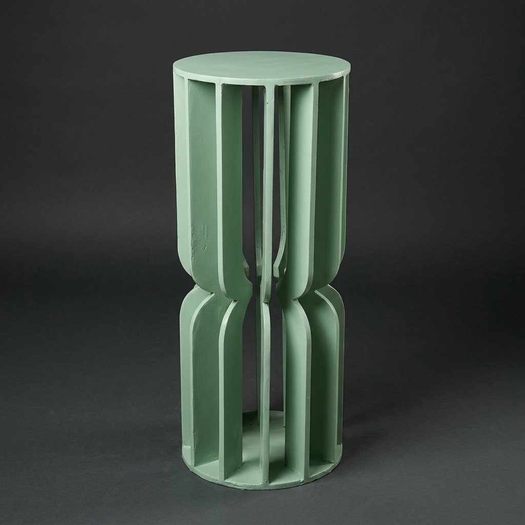Fluted Hourglass Pedestal
