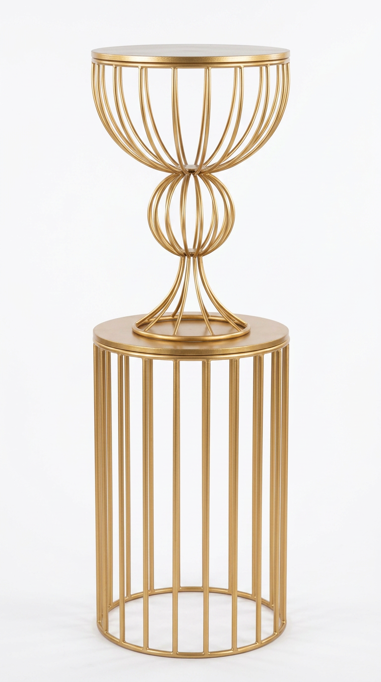 Gold Wire Pedestal Bowl Stand