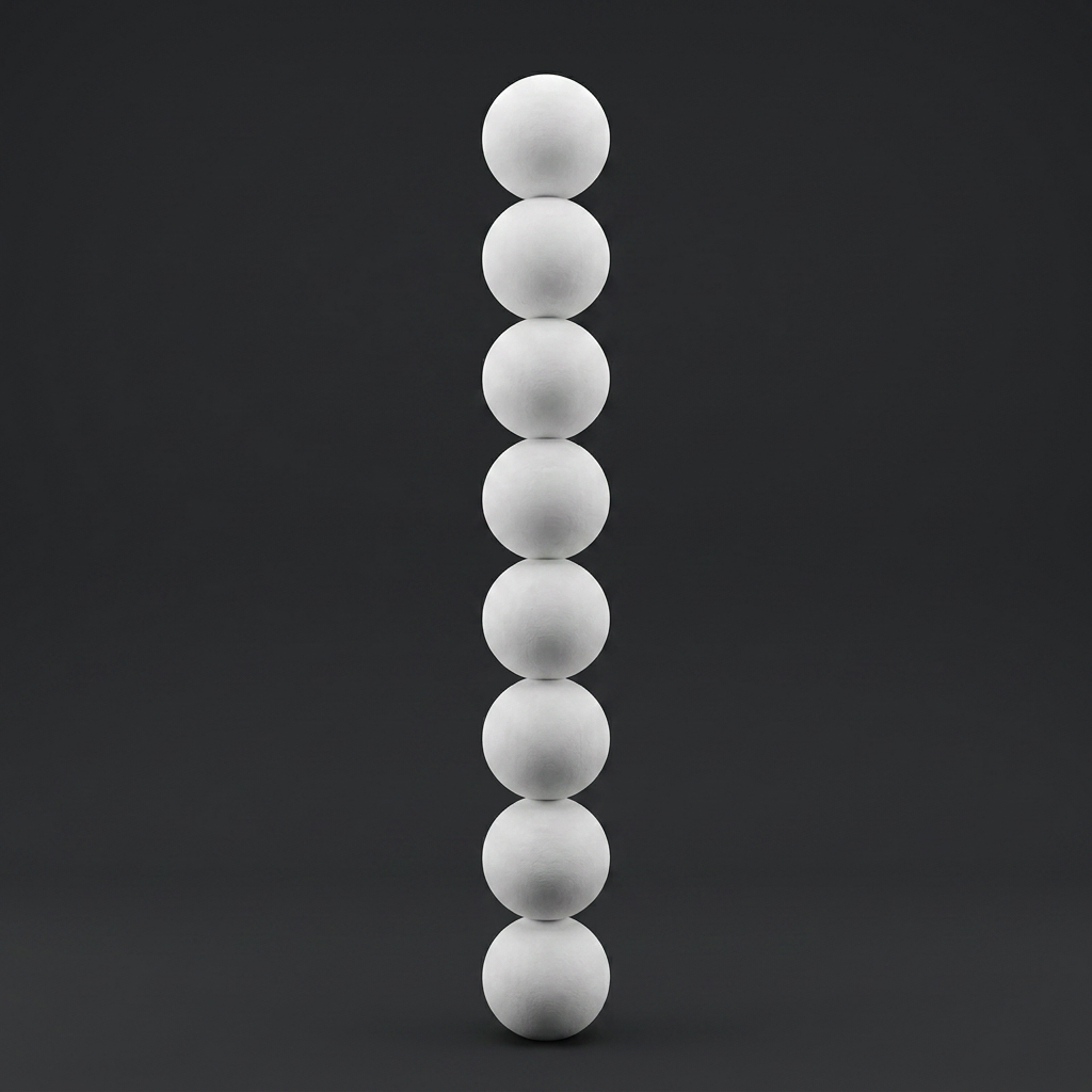 Sphere Stack Column in Chalk White