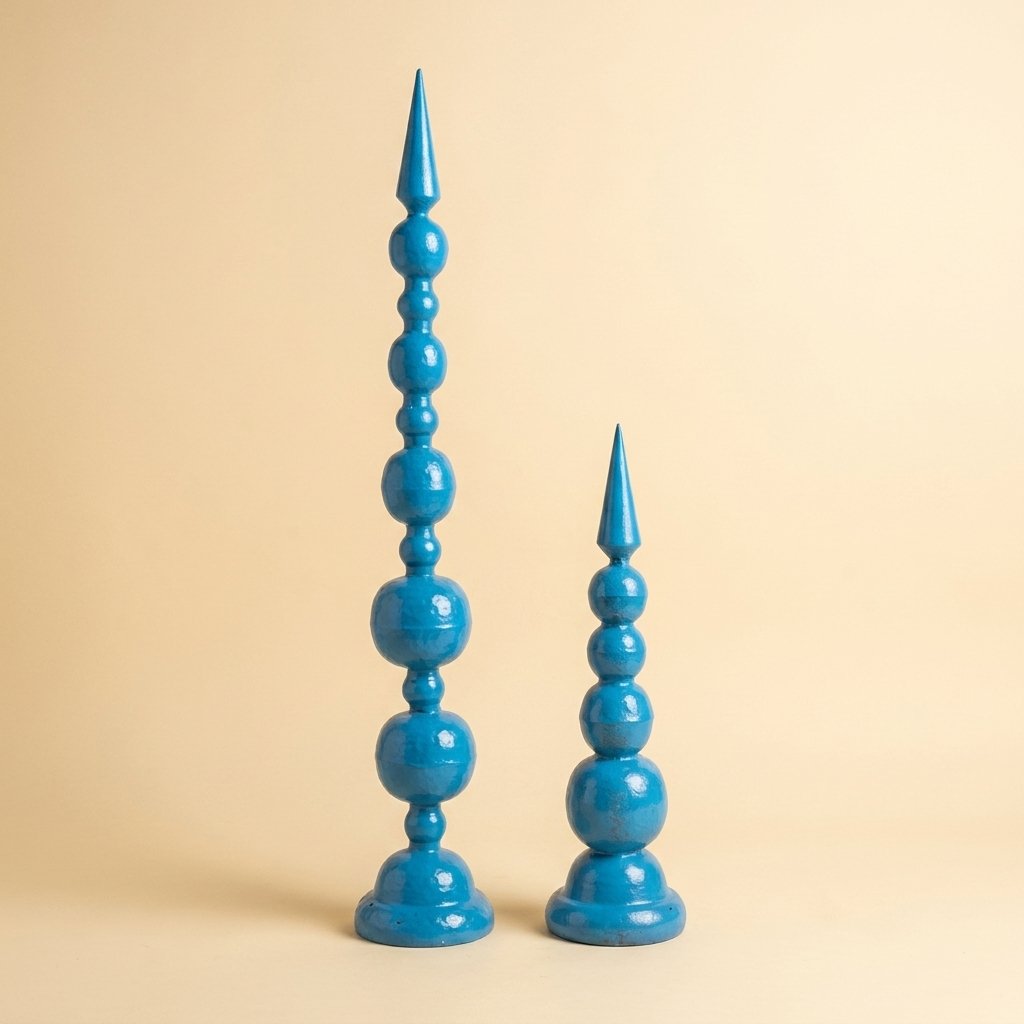 Beaded Finial Statues