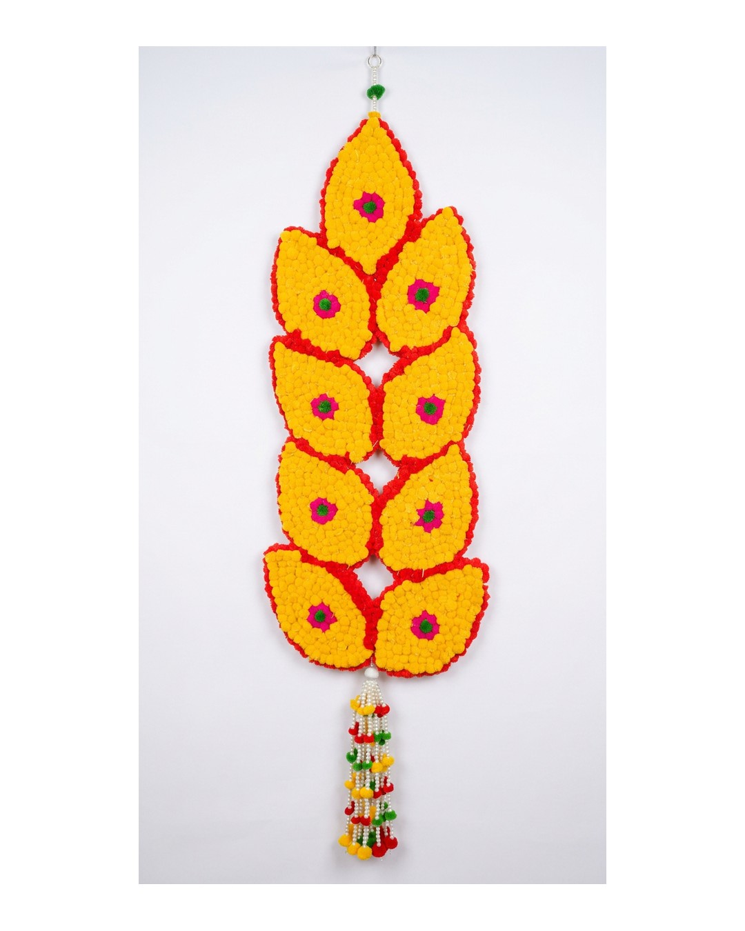 Yellow Red Marigold Leaf Hanging