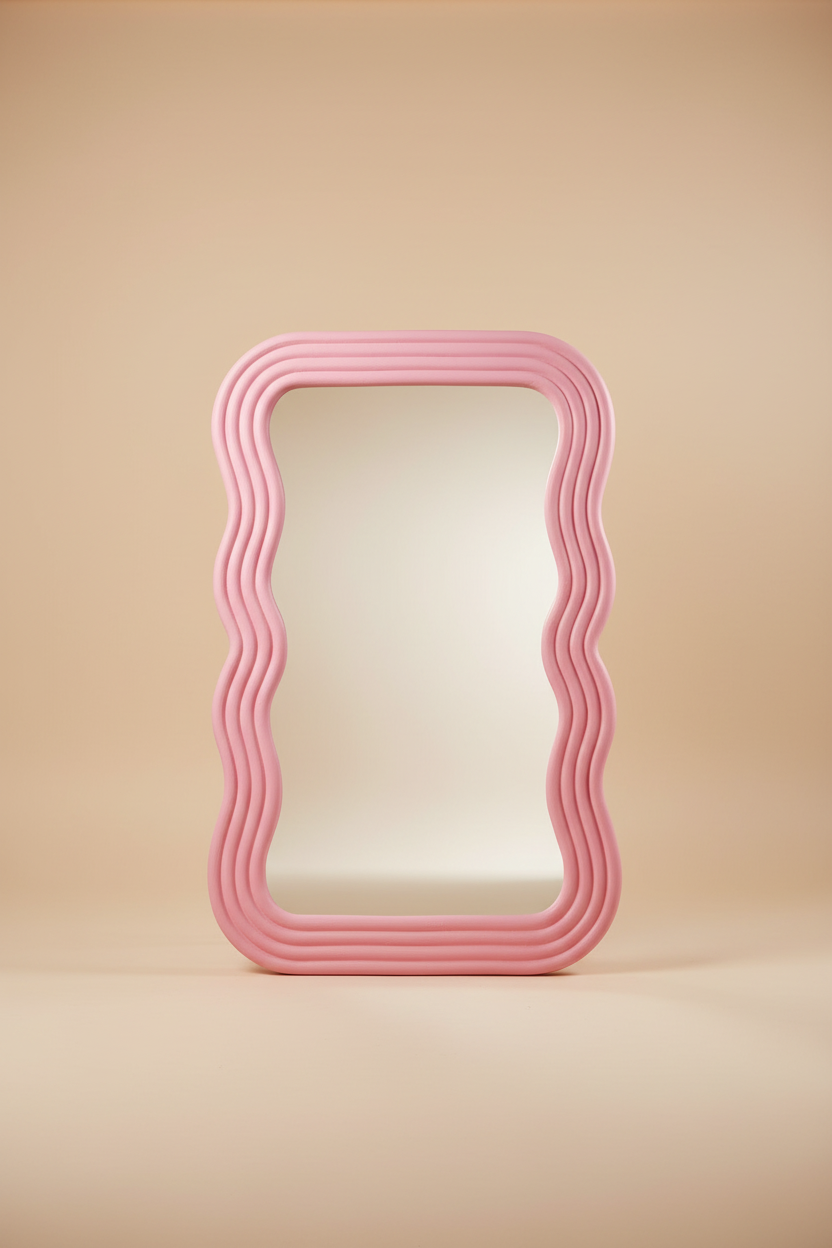Pink Wavy Mirror Studio