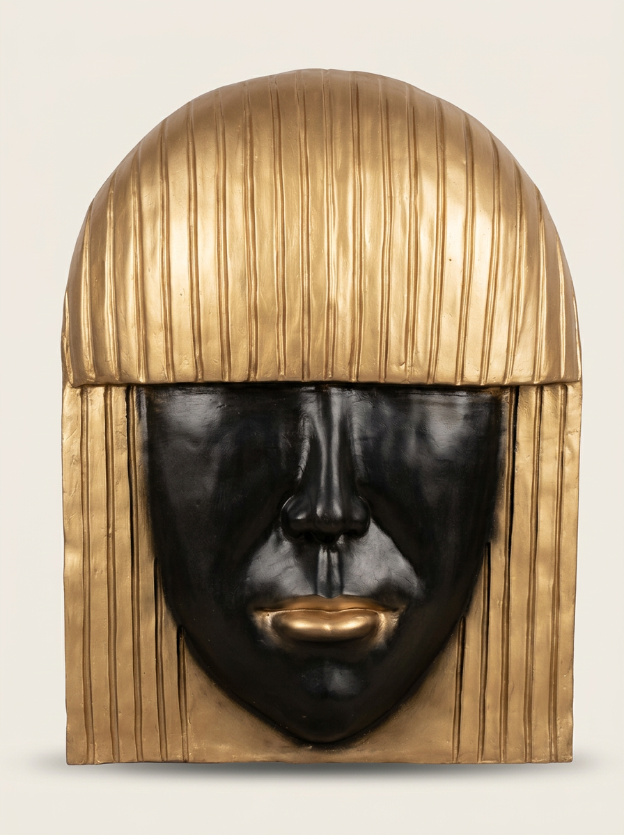 Black & Gold Face Panel Bust — MD 1088