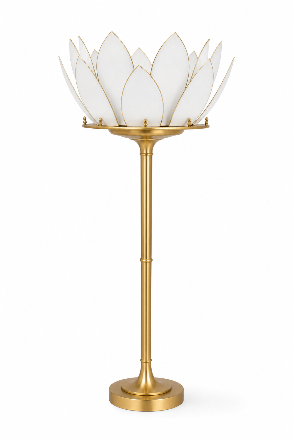 White Lotus Petal Floor Stand