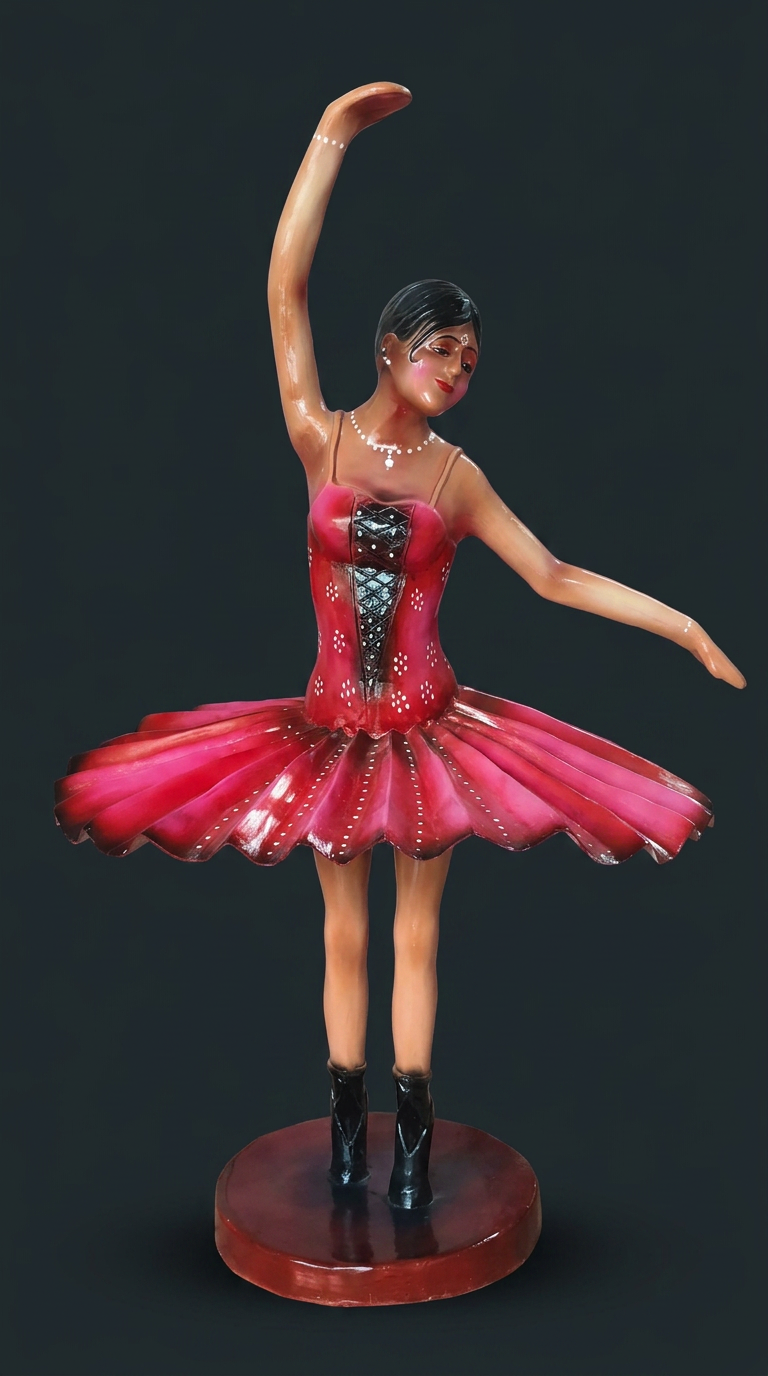 Red Ballerina Dancer Statue — MD 1026