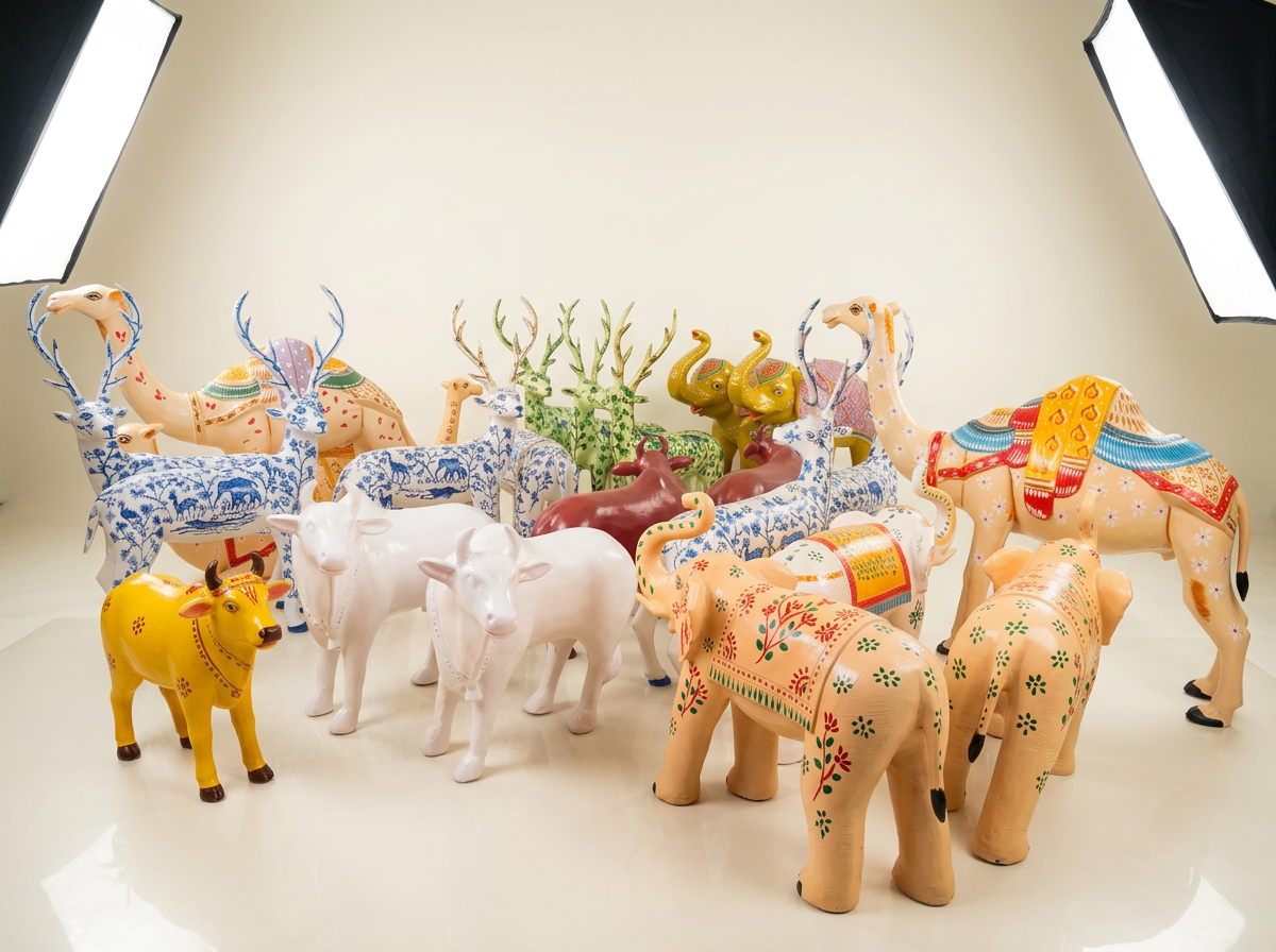 Grand Menagerie Set in Assorted Hand-painted