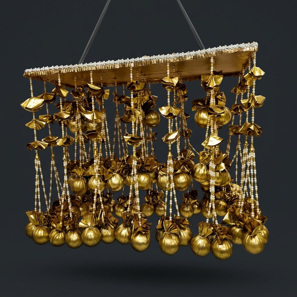 Gold Pouch Hanging Decor