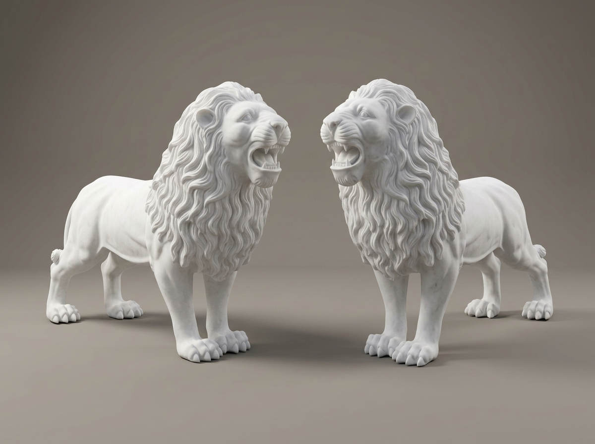Product White Lions Pair