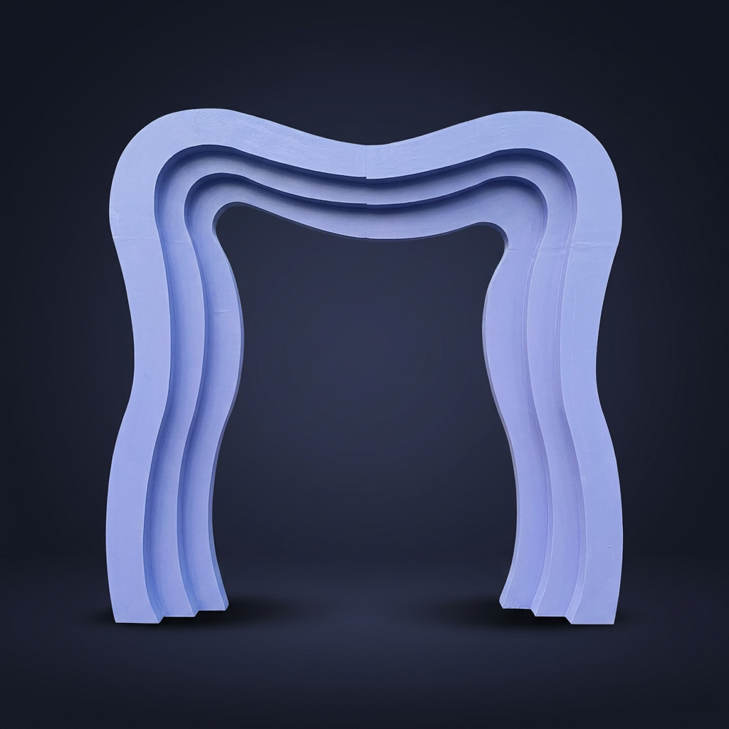 Fluid Portal Gate in Periwinkle