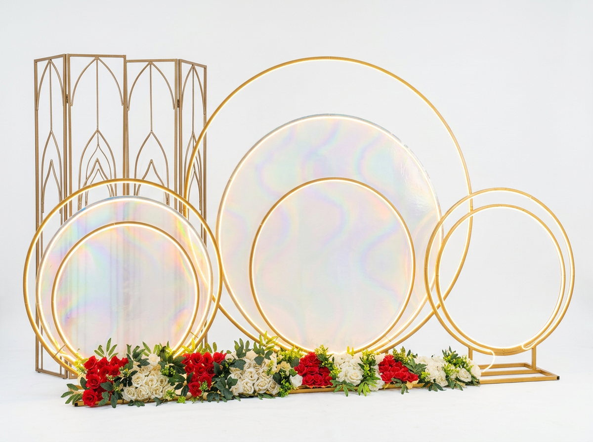 Gold Ring & Jaali Backdrop Set