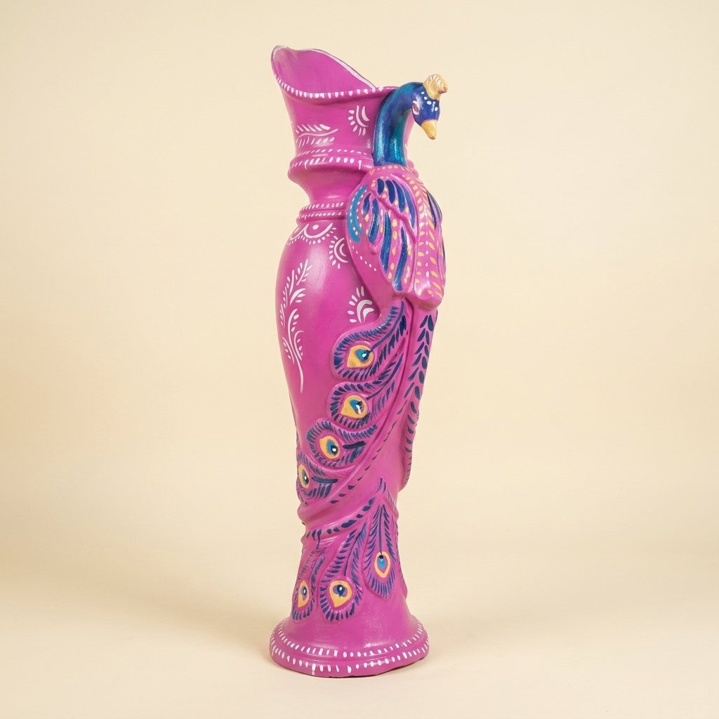 Peacock Decorative Floor Vase