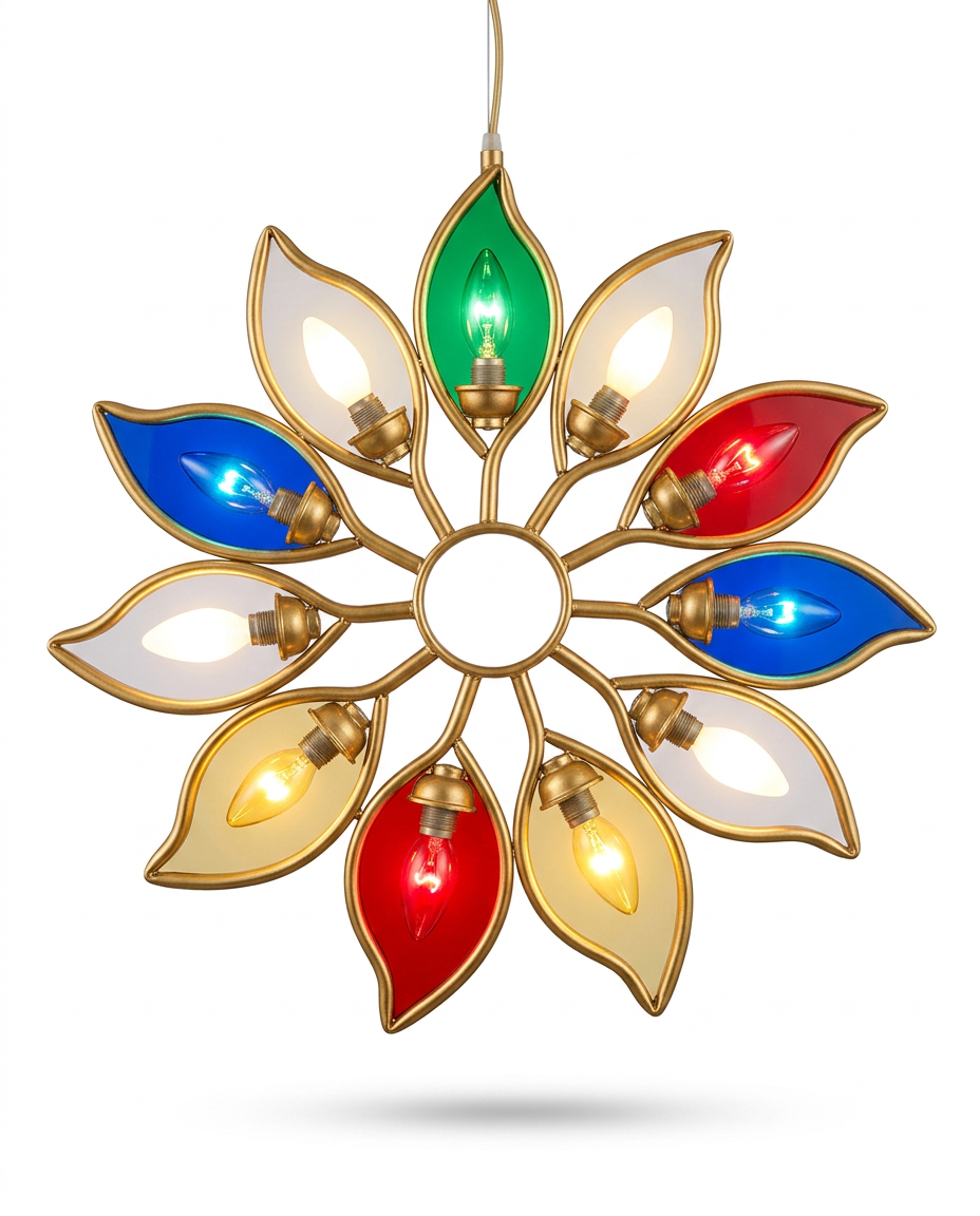 Multicolour Petal Wheel Chandelier