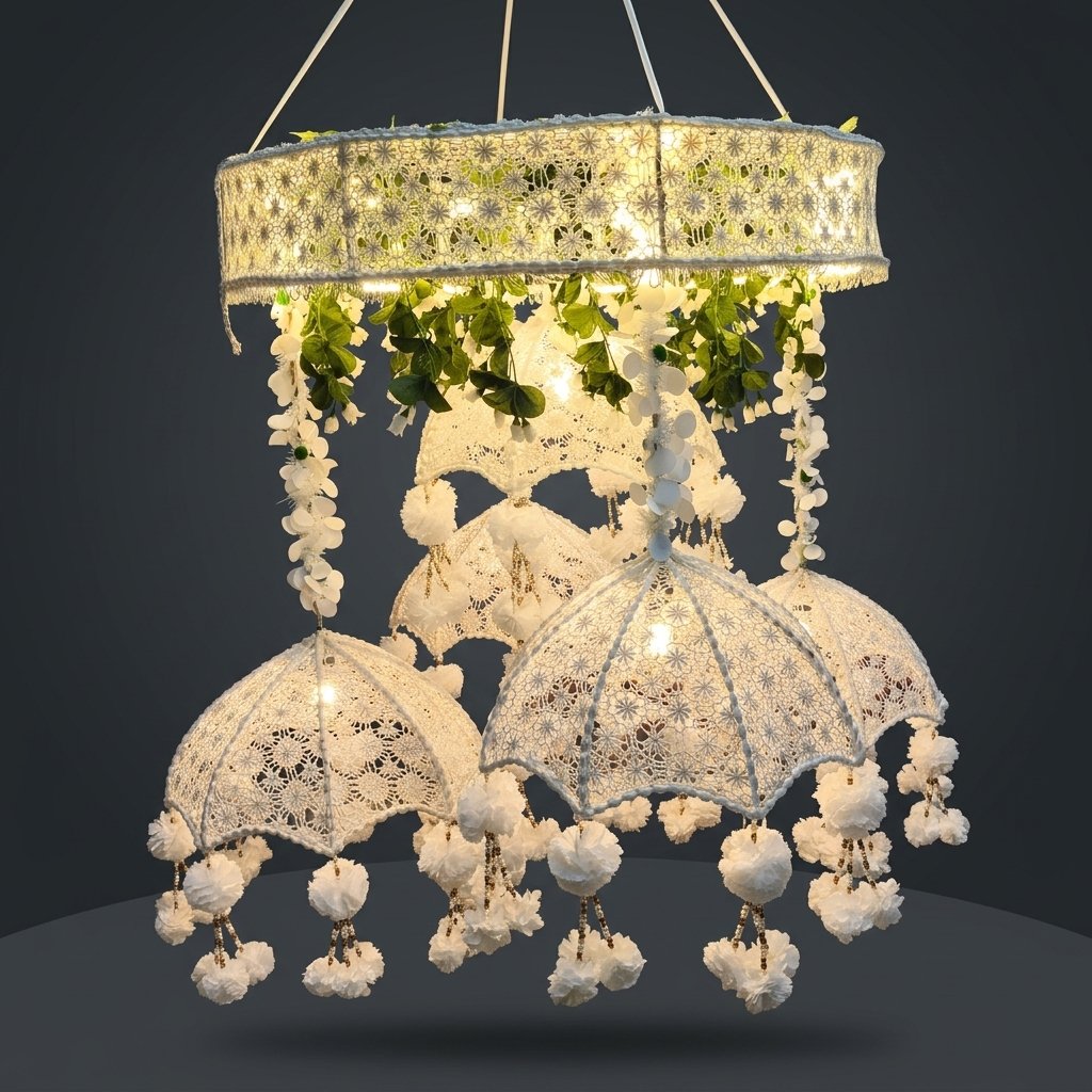 Lace Parasol Chandelier