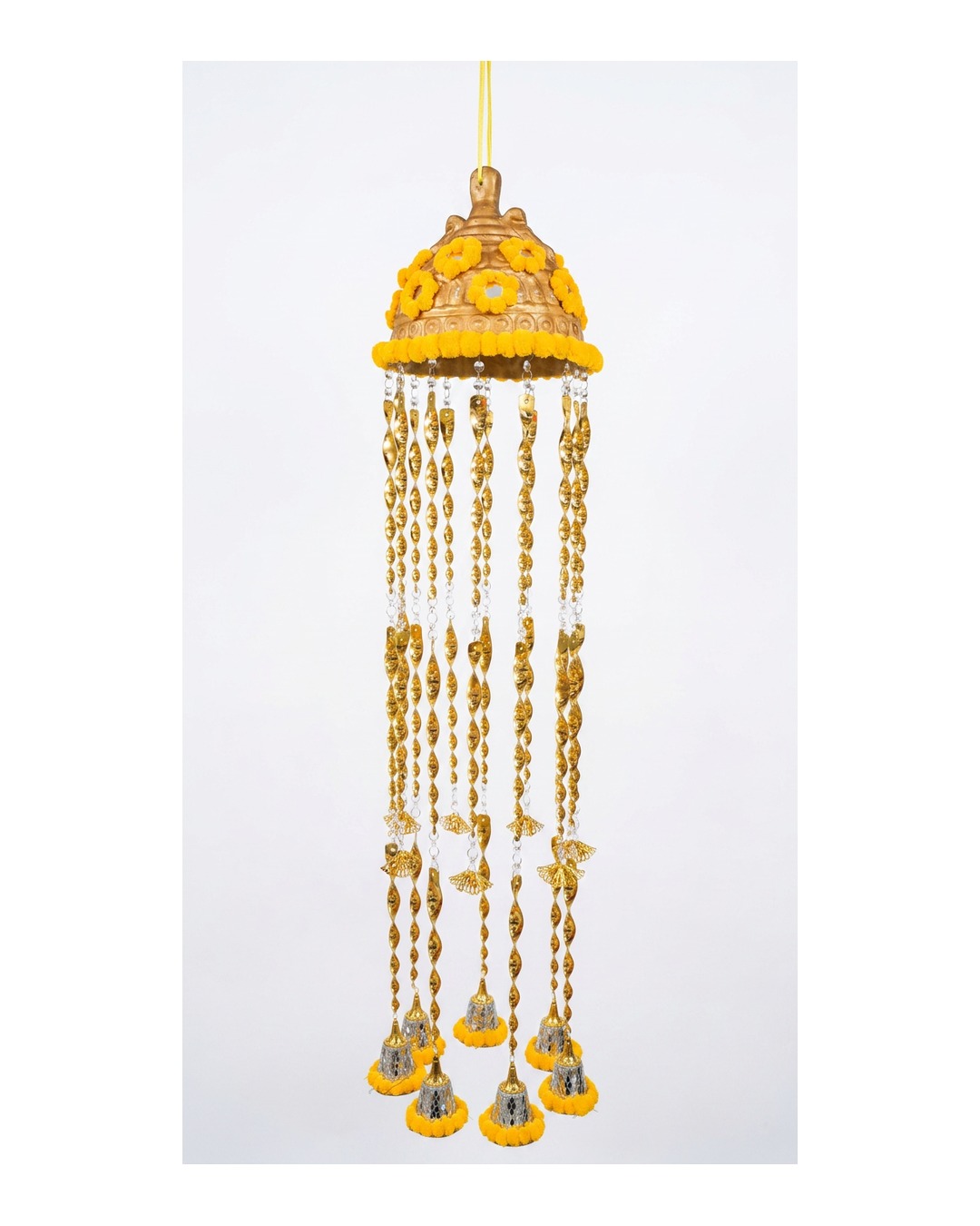 Gold Dome Pompom Hanging
