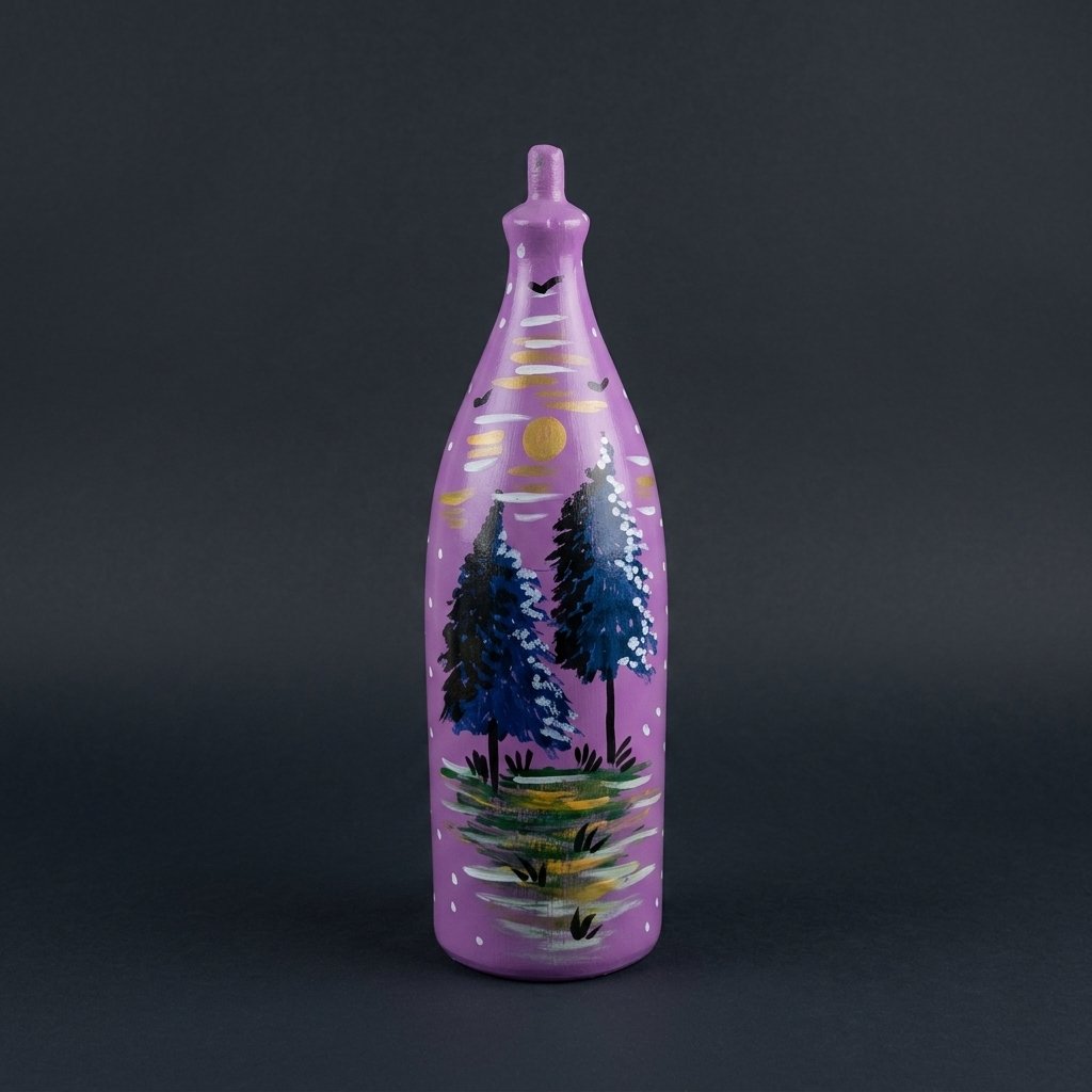 Painted Landscape Decorative Bottle