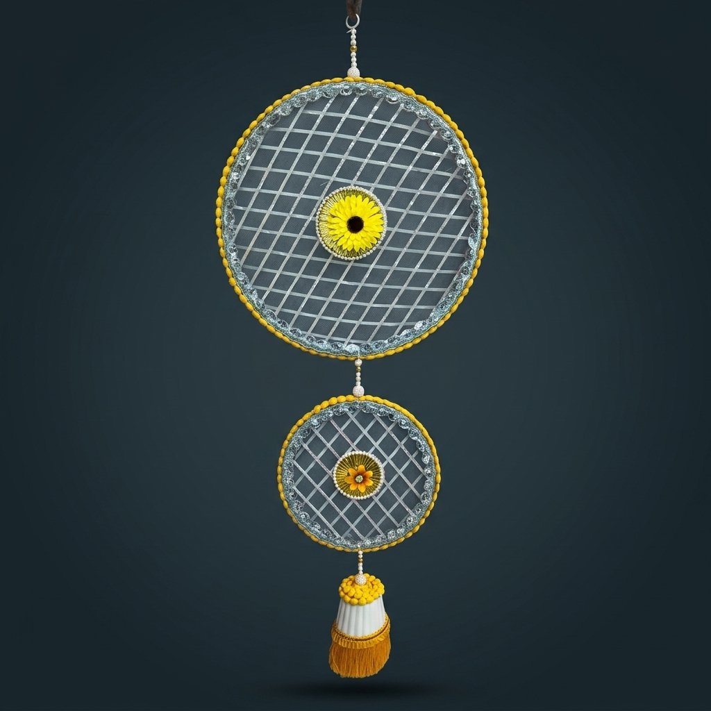 Floral Mesh Dreamcatcher