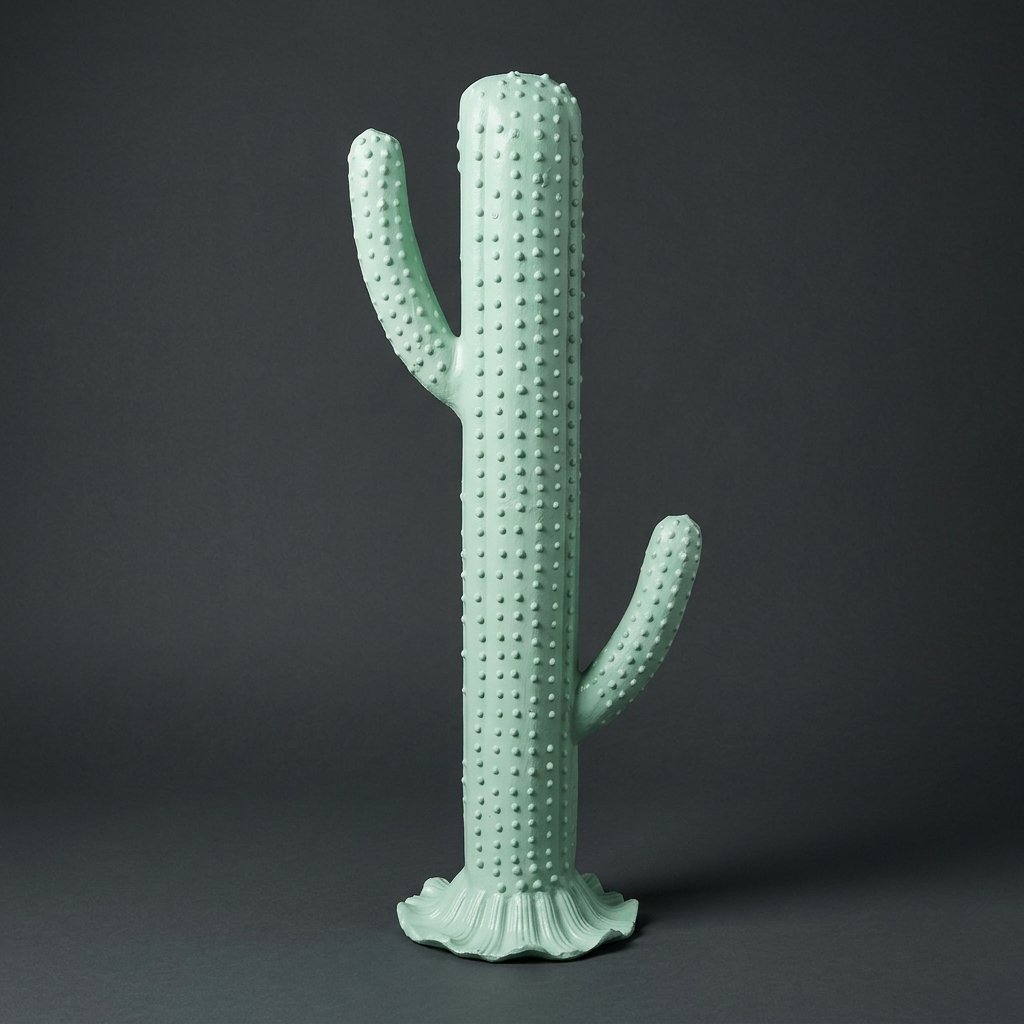 Mint Cactus Sculpture