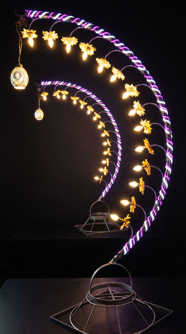 LED Floral Curve Arch Stand