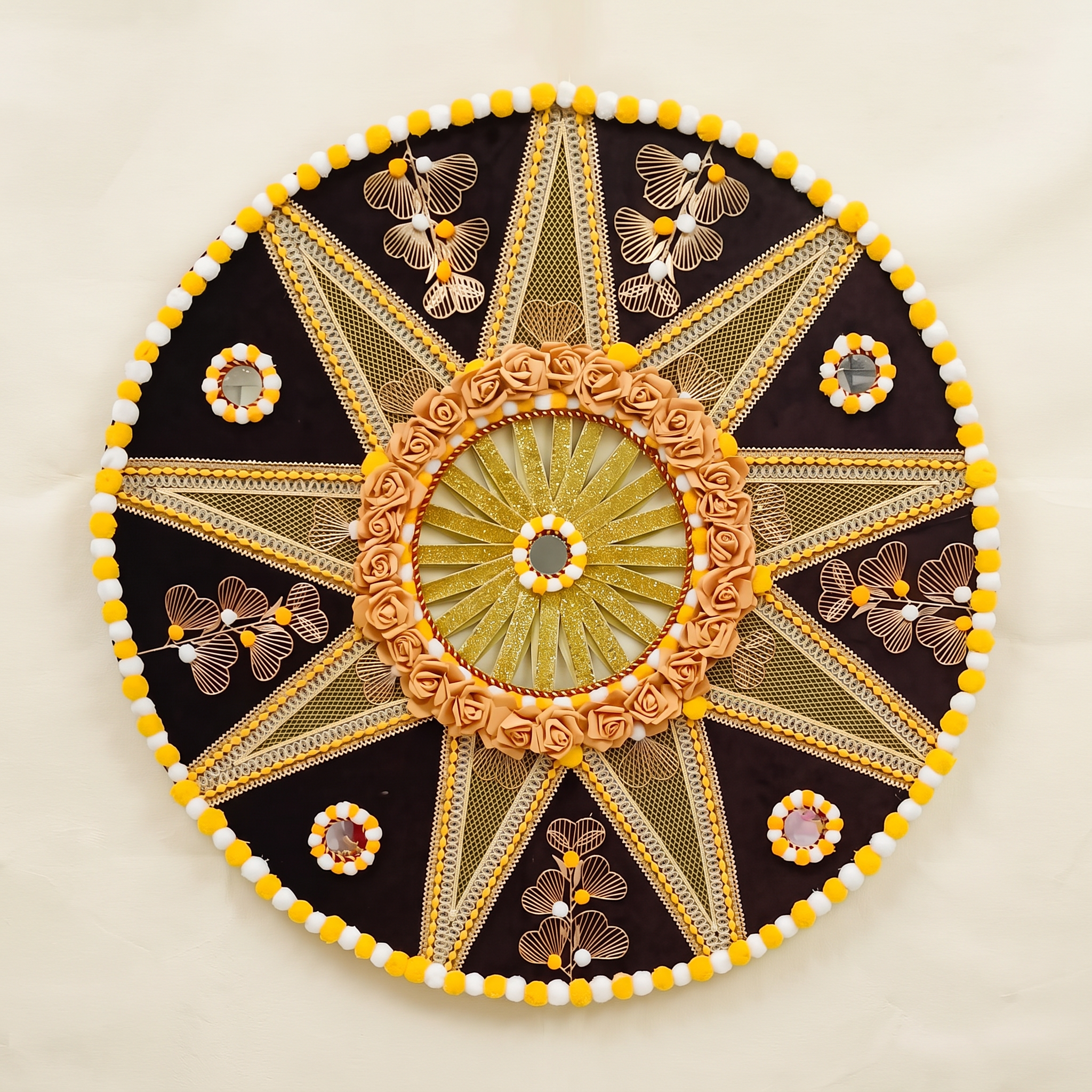 Coffee Star Mandala in Espresso & Gold