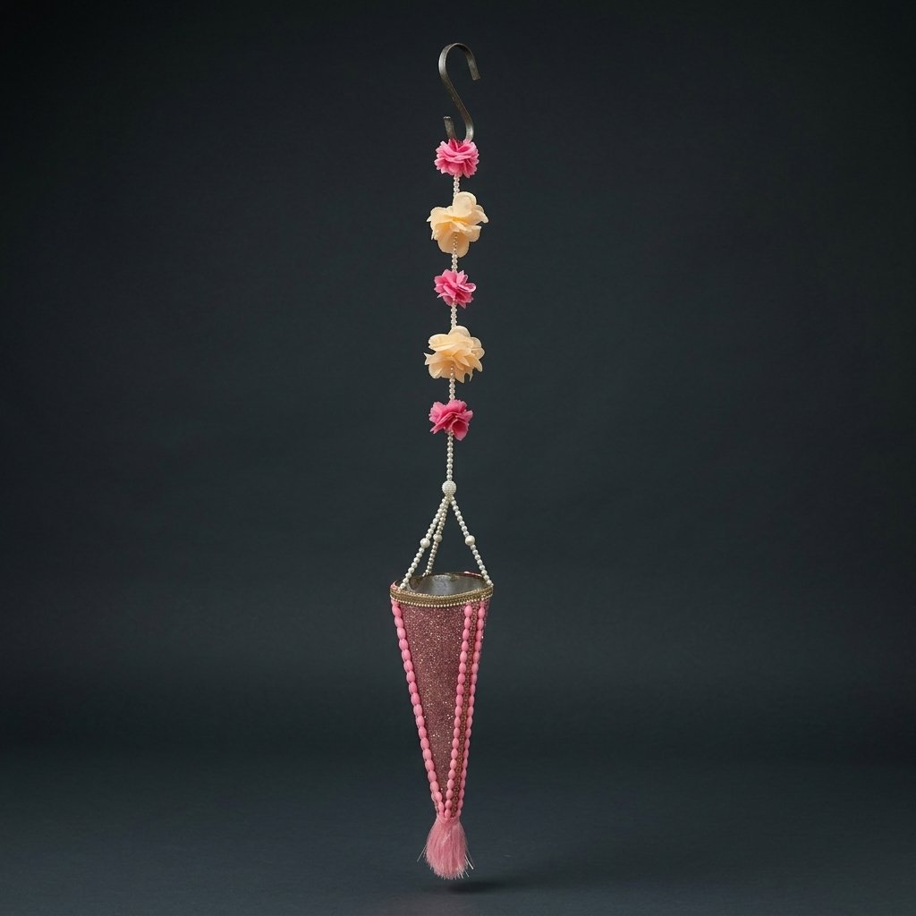 Hanging Floral Cone Decor