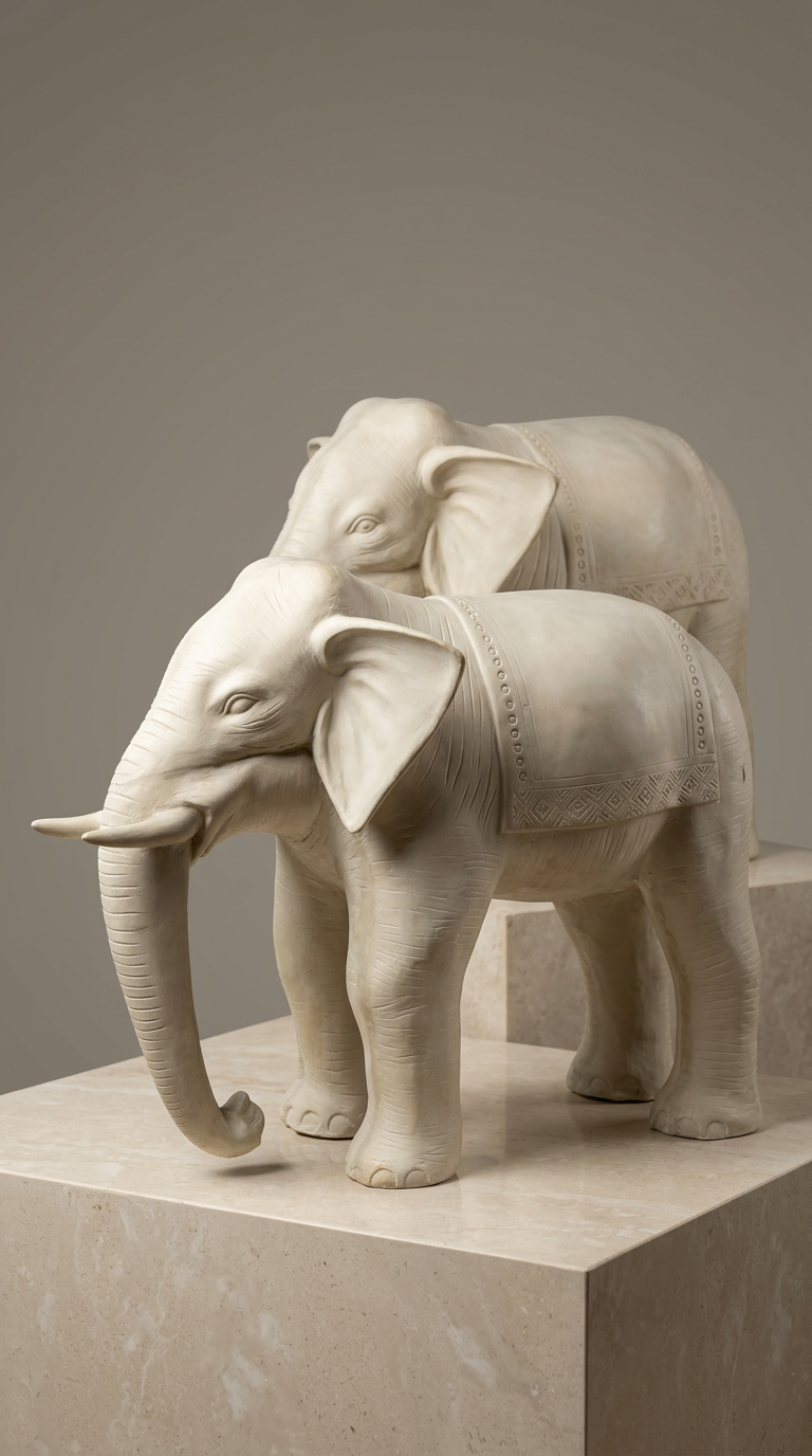 Elephant Pair Plain Studio