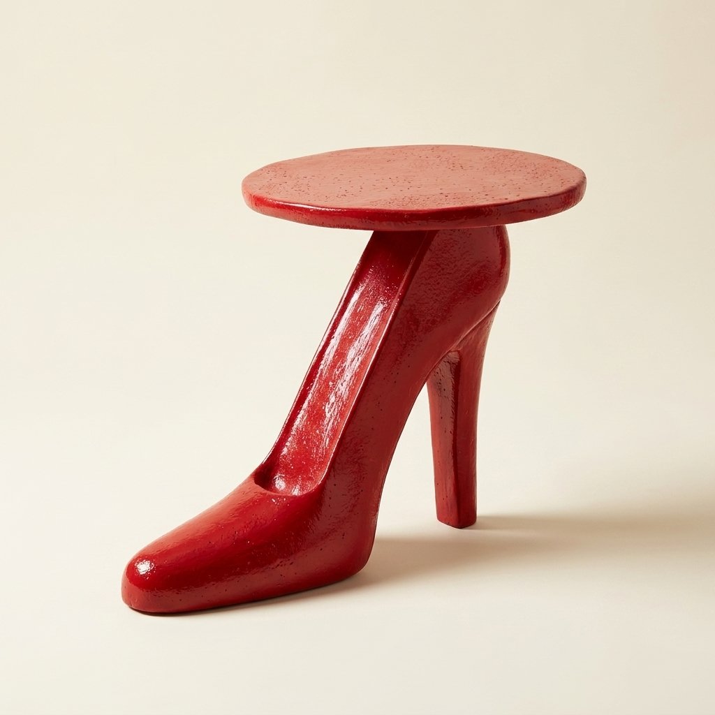 Red Stiletto Side Table