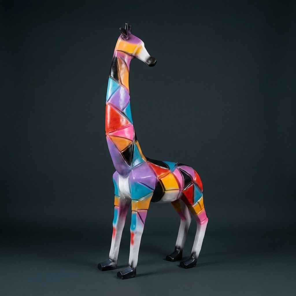 Geometric Giraffe Statue