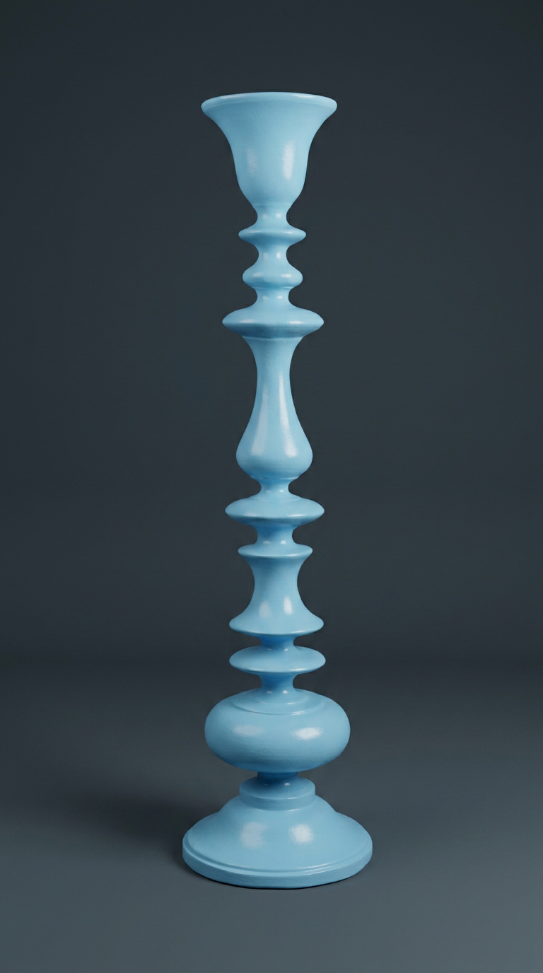 Sky Blue Flared Pillar Stand