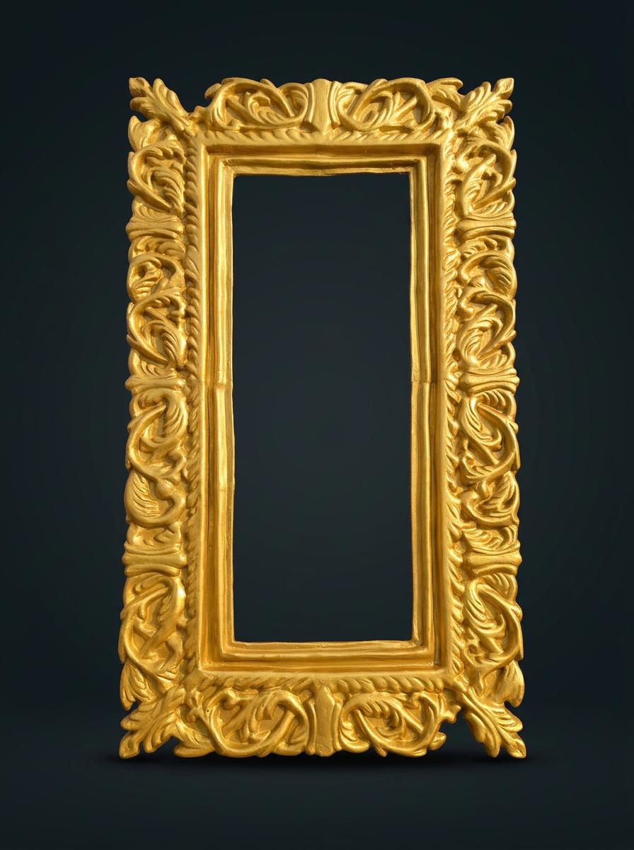 Rococo Frame Gate in Burnished Gold