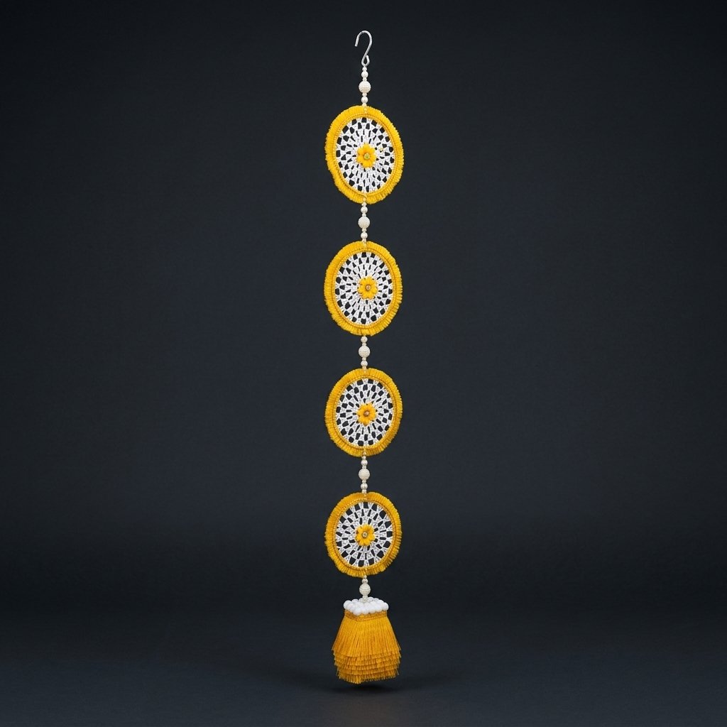 Yellow Crochet Wall Hanging