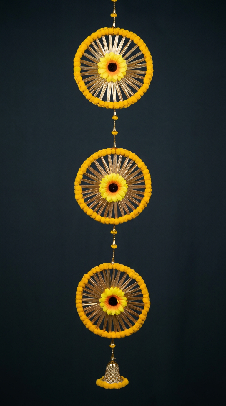 Sunflower Spoke Garland in Marigold & Gold