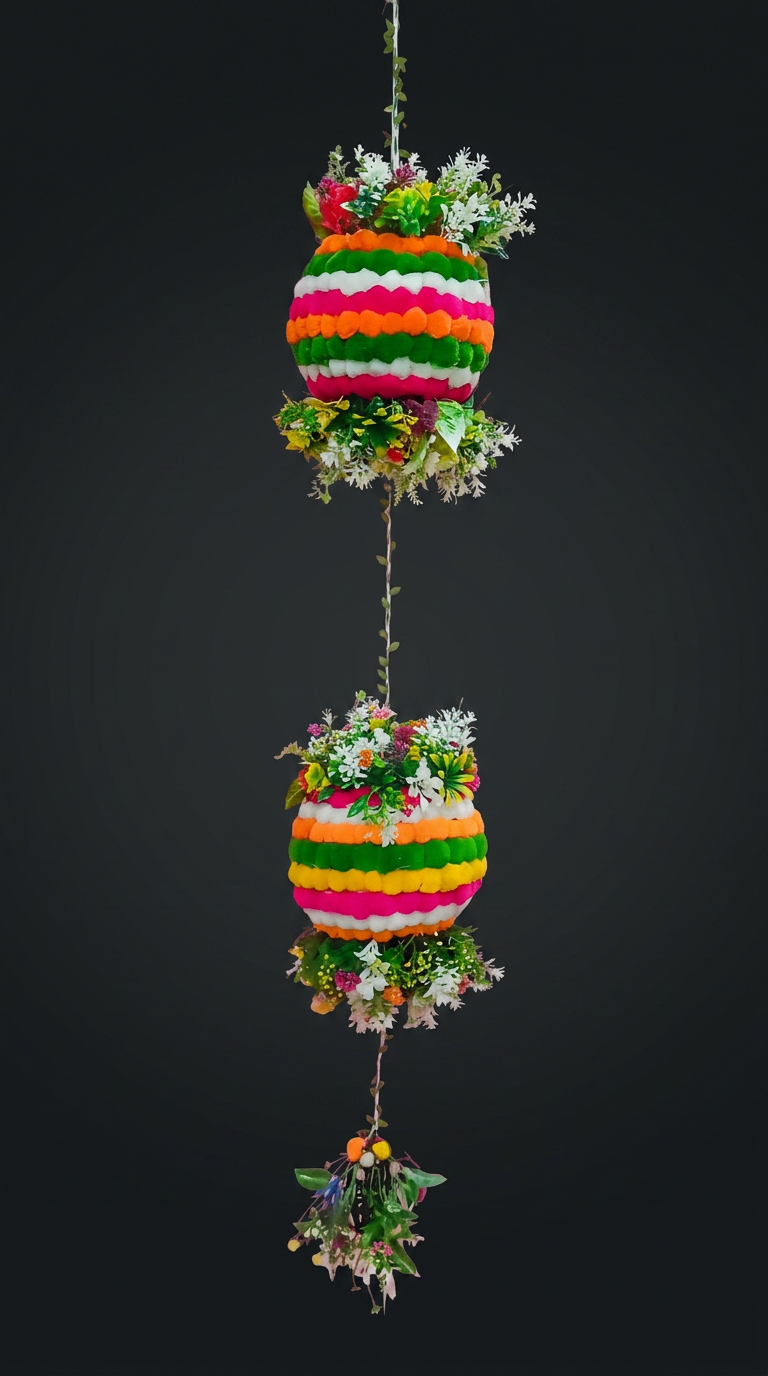Striped Bloom Latkan in Multicolour