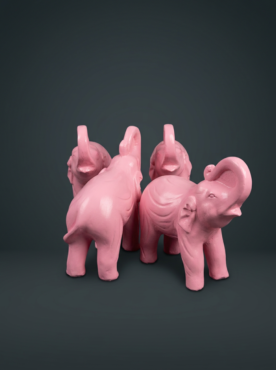 Baby Elephant Set in Candy Pink