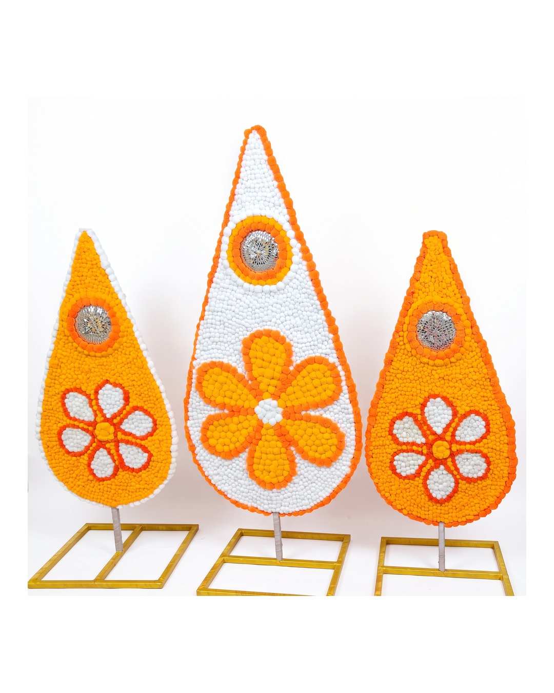 Orange Teardrop Stand Set