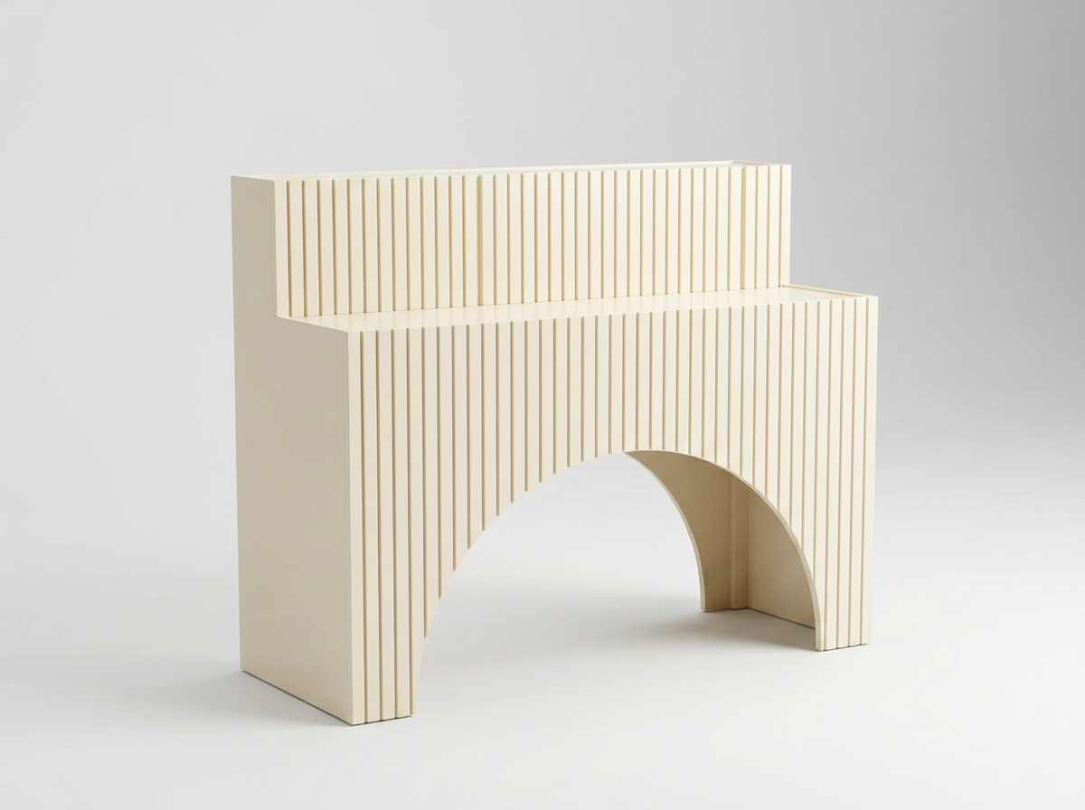 Fluted Reception Desk