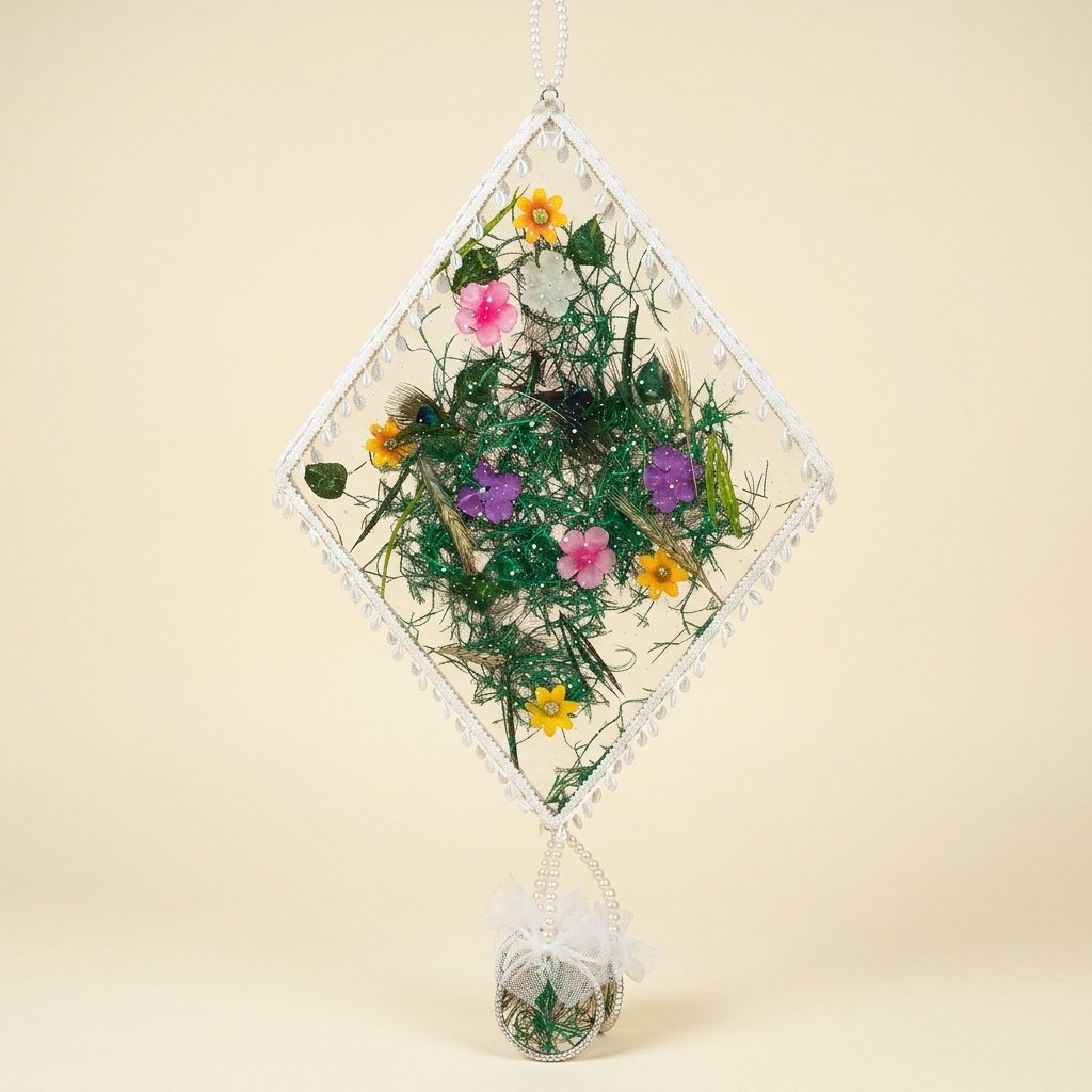 Diamond Floral Wall Hanging