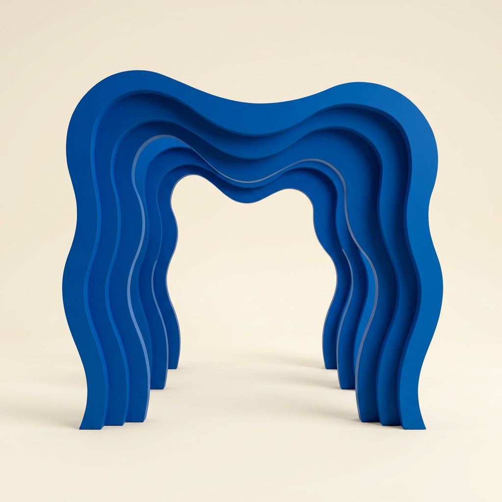 Wave Portal Gate in Cobalt