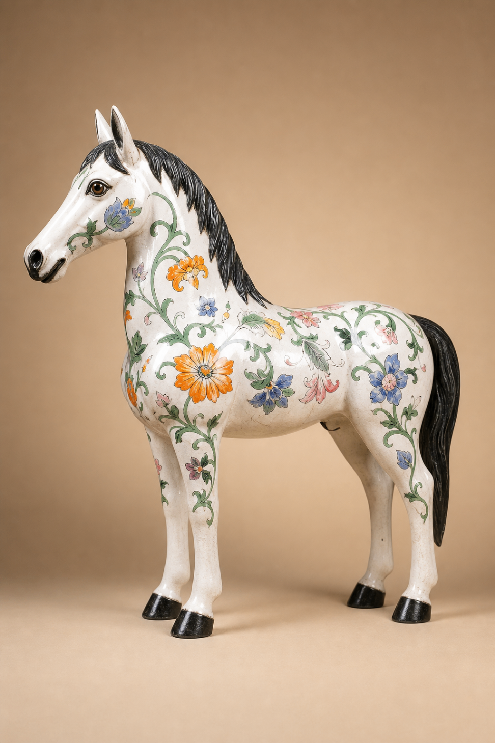 Product Horse Floral White