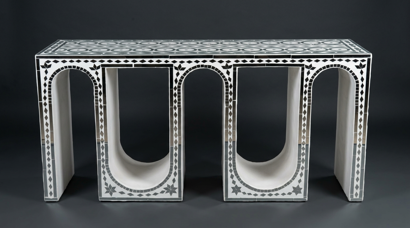Mirror Arcade Console in Mirror Mosaic