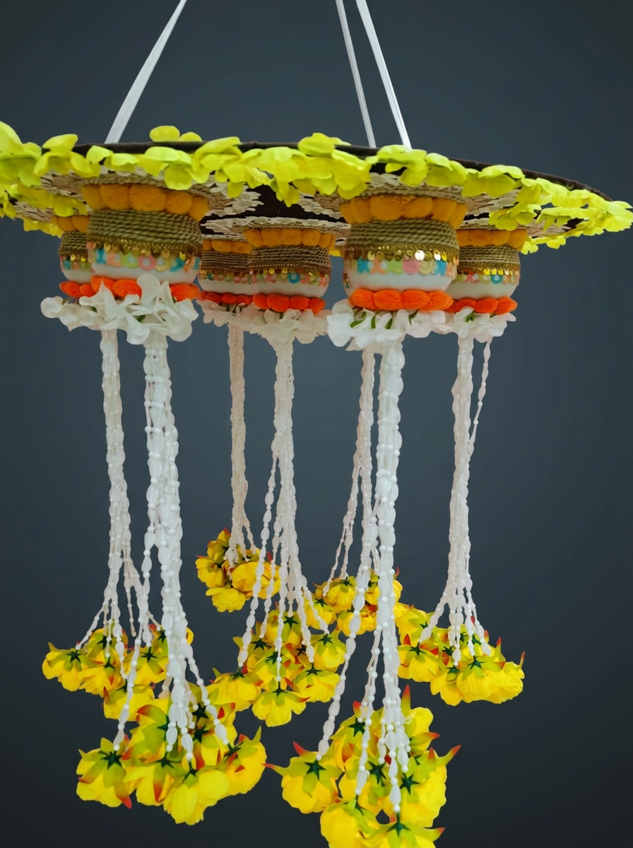 Marigold Pot Canopy in Lemon & Saffron