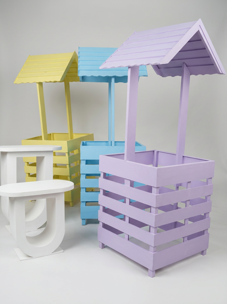 Pastel Market Stalls