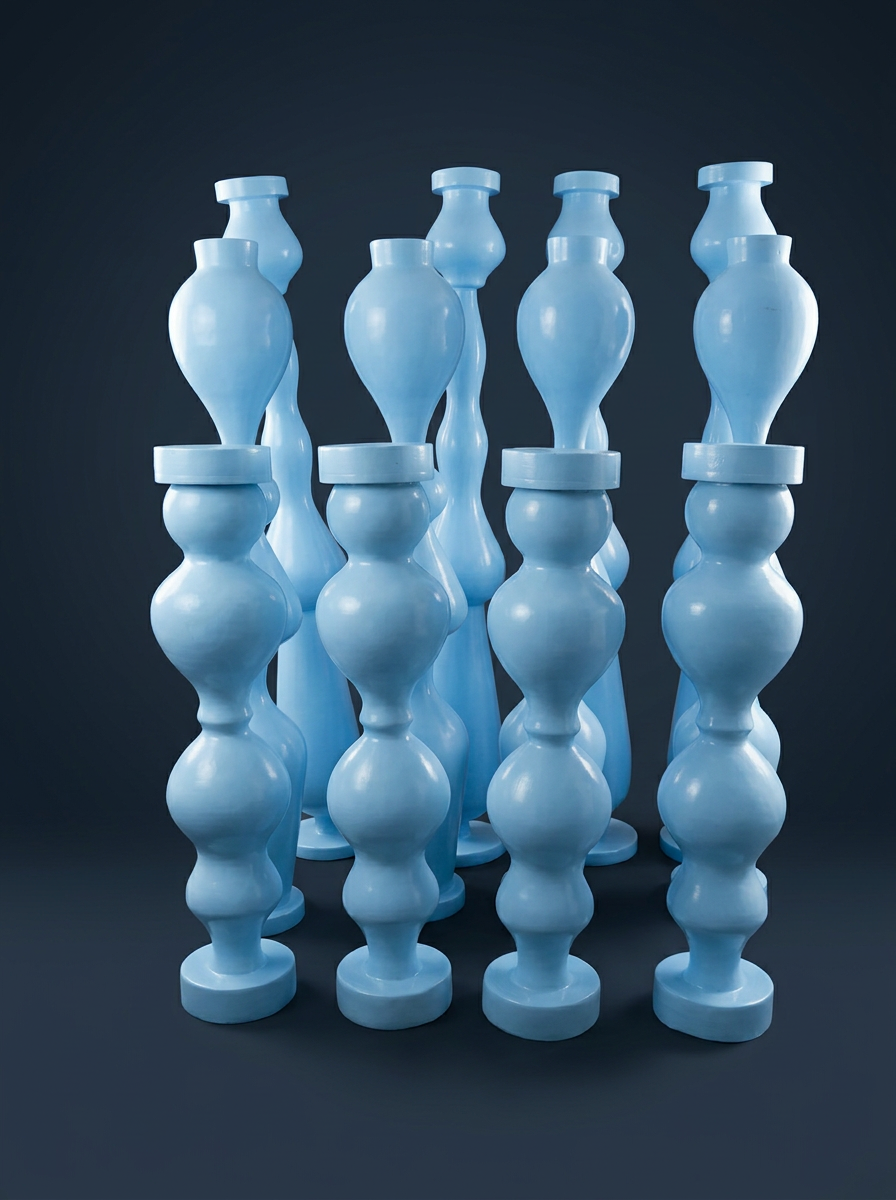 Baluster Pillar Set in Powder Blue