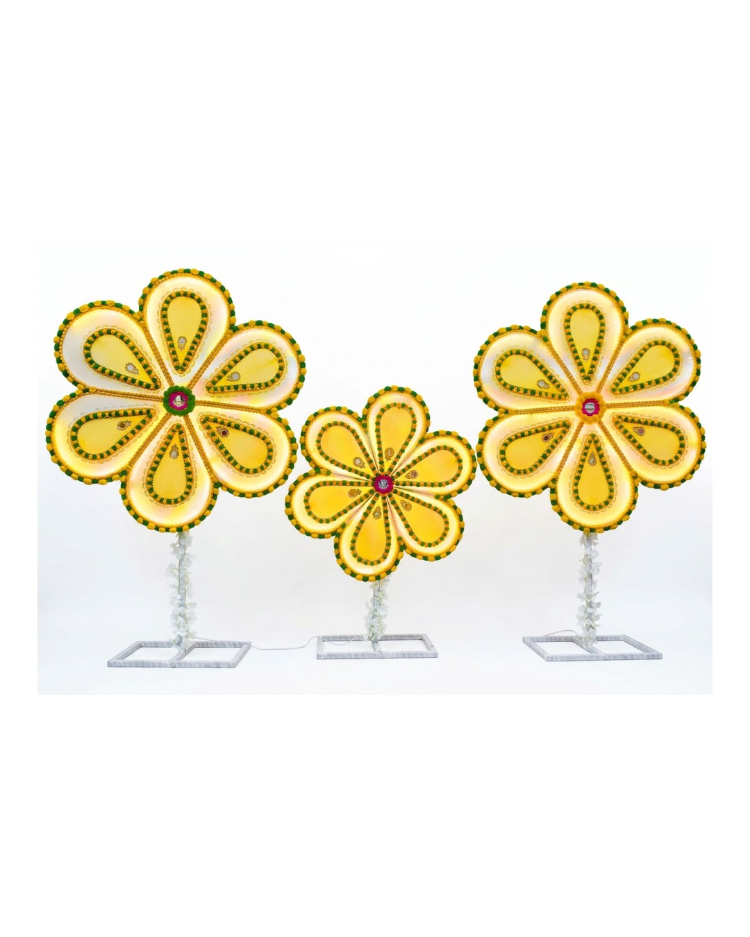 Led Flower Stands Set