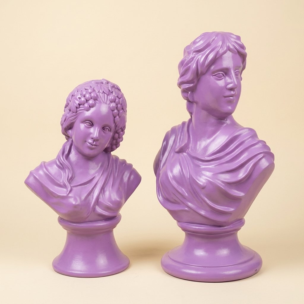 Classical Bust Statue Set