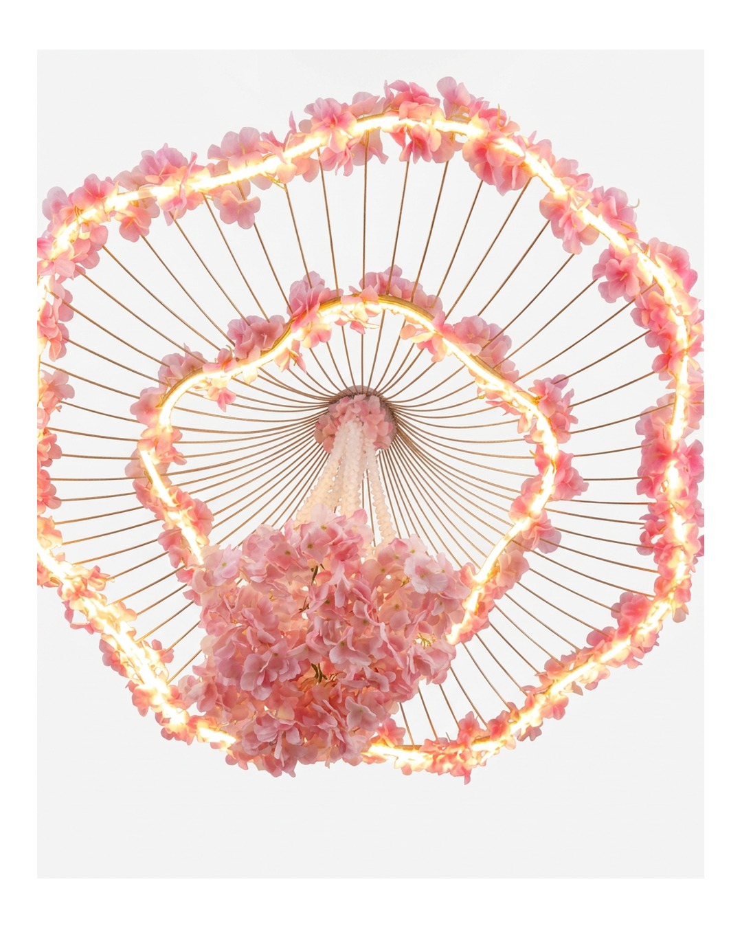 Pink Floral Led Ring