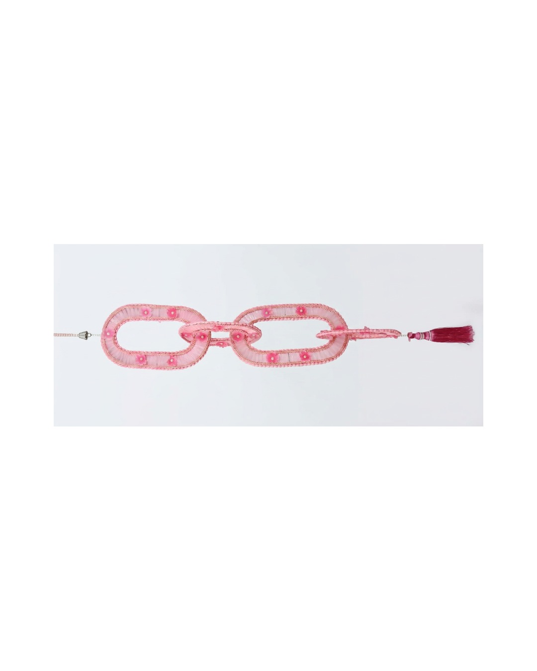 Pink Double Chain Link Tassel