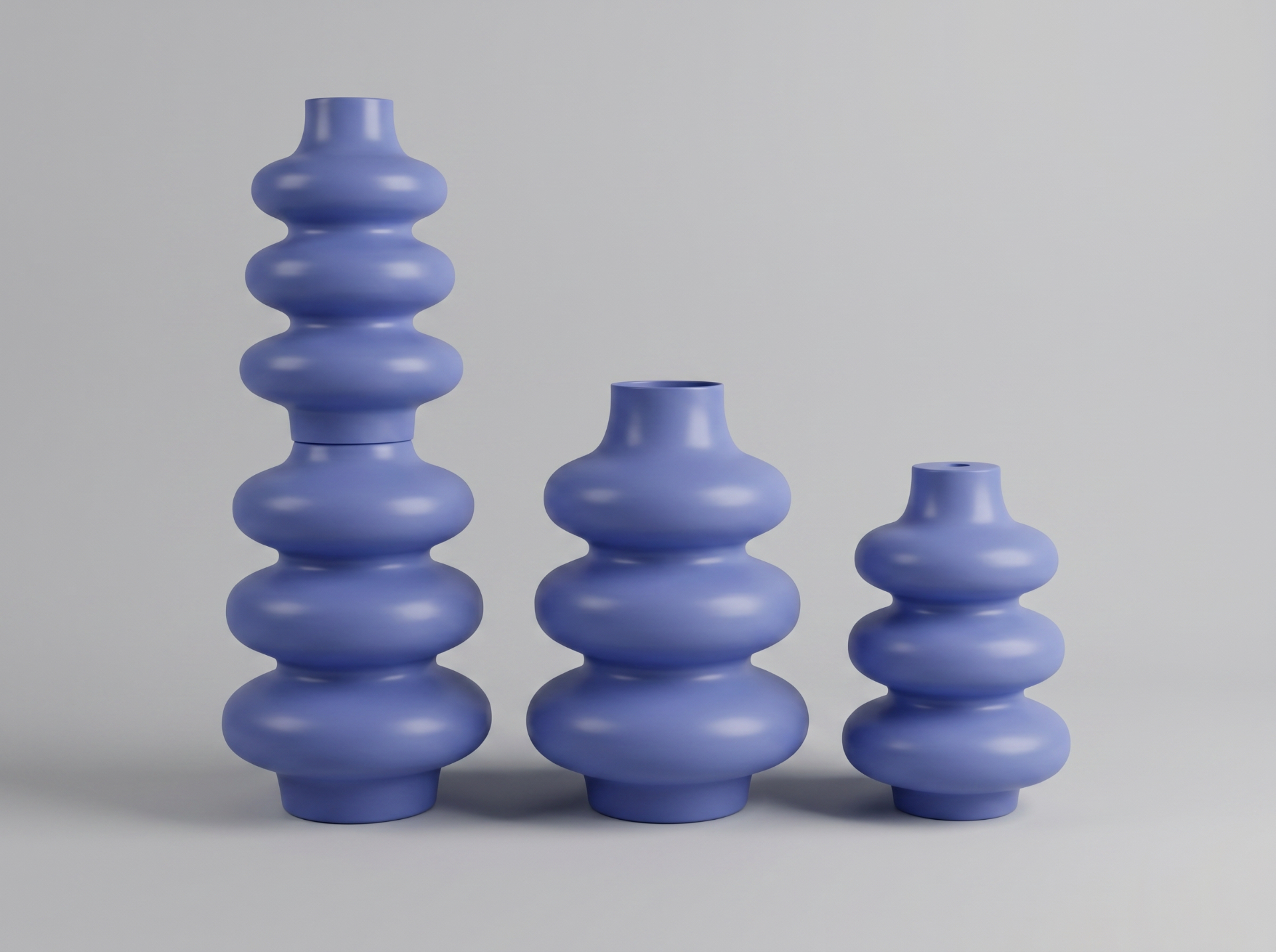Product Blue Ring Vases Trio