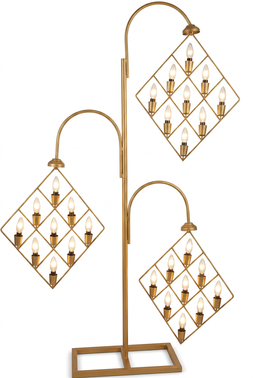 Gold Diamond Candle Panel Tree