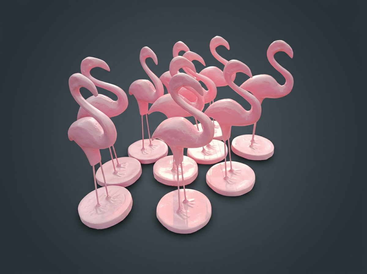 Mini Flamingo Set in Blush Pink